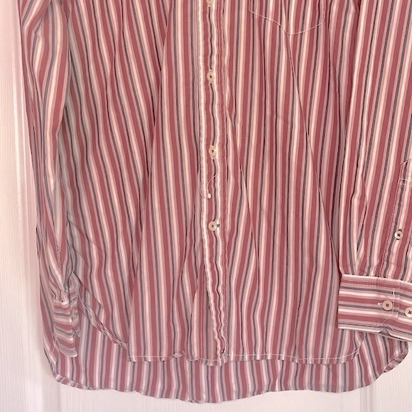 TOMMY HILFIGER stripe long sleeve mens button down shirt - Picture 6 of 6